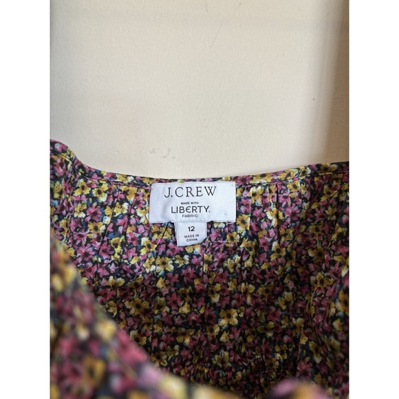 J.Crew x Liberty London 12 Cinched Waist Squareneck Cot Top Busy Izzy NWOT - Picture 4 of 11